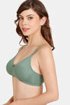 Rosaline Everyday Double Layered Non Wired 3/4th Coverage T-Shirt Bra - Dark Ivy — thumbnail 3